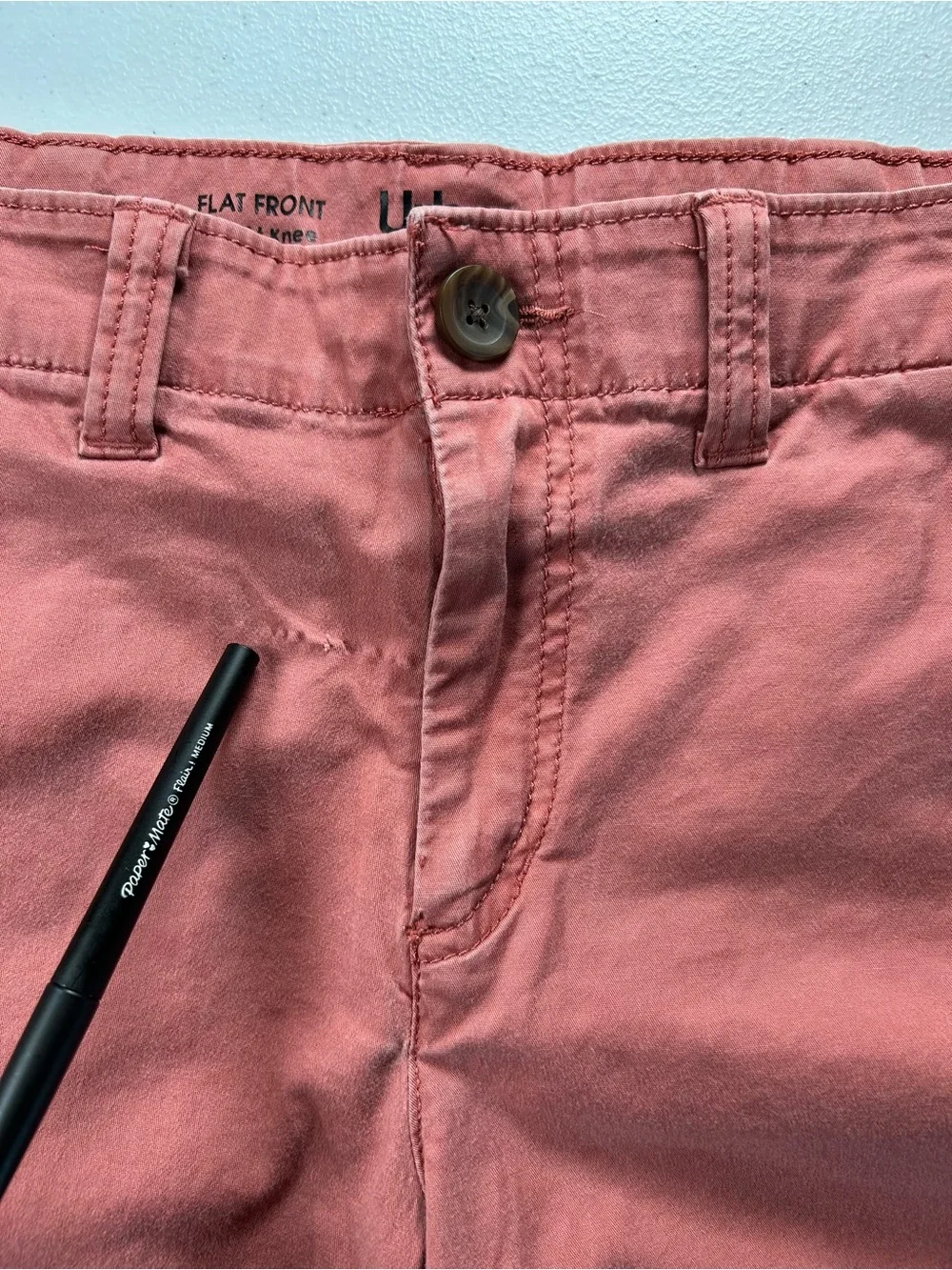 Urban Pipeline Super Flex Flat Front Chino Shorts Lot 2pc Men 30 Khaki Coral